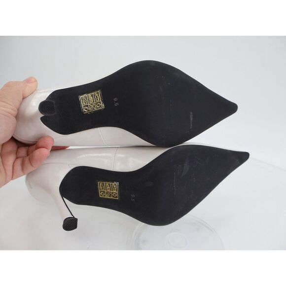 Jeffrey Campbell White Risktaker Pointed Toe Stiletto Heel Size 9.5 White Bridal - Picture 7 of 13